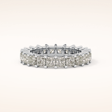 3.83 TCW Princess Shaped Moissanite Full Eternity Wedding Band