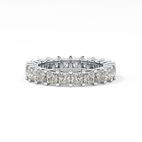 Full Eternity Wedding Band with 3.83 TCW Princess Cut Moissanite – Yellow, White, or Rose Gold