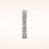 3.83 TCW Princess Shaped Moissanite Full Eternity Wedding Band