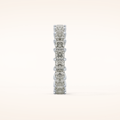 3.83 TCW Princess Shaped Moissanite Full Eternity Wedding Band