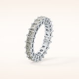3.83 TCW Princess Shaped Moissanite Full Eternity Wedding Band