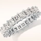 3.83 TCW Princess Shaped Moissanite Full Eternity Wedding Band