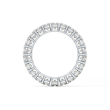 Full Eternity Wedding Band with 3.83 TCW Princess Cut Moissanite – Yellow, White, or Rose Gold