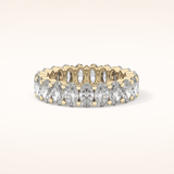 3.8 TCW Oval Shaped Moissanite Full Eternity Wedding Band