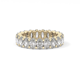 Full Eternity Wedding Band with 3.8 TCW Oval Cut Moissanite – Yellow, White, or Rose Gold