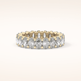 3.8 TCW Oval Shaped Moissanite Full Eternity Wedding Band