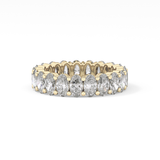 Full Eternity Wedding Band with 3.8 TCW Oval Cut Moissanite – Yellow, White, or Rose Gold