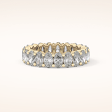 3.8 TCW Oval Shaped Moissanite Full Eternity Wedding Band