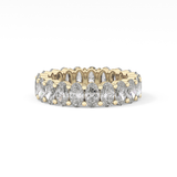 Full Eternity Wedding Band with 3.8 TCW Oval Cut Moissanite – Yellow, White, or Rose Gold