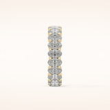 3.8 TCW Oval Shaped Moissanite Full Eternity Wedding Band