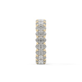 Full Eternity Wedding Band with 3.8 TCW Oval Cut Moissanite – Yellow, White, or Rose Gold
