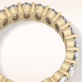 3.8 TCW Oval Shaped Moissanite Full Eternity Wedding Band