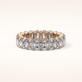 3.8 TCW Oval Shaped Moissanite Full Eternity Wedding Band