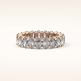3.8 TCW Oval Shaped Moissanite Full Eternity Wedding Band