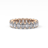 Full Eternity Wedding Band with 3.8 TCW Oval Cut Moissanite – Yellow, White, or Rose Gold