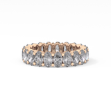 Full Eternity Wedding Band with 3.8 TCW Oval Cut Moissanite – Yellow, White, or Rose Gold