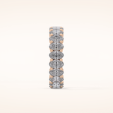 3.8 TCW Oval Shaped Moissanite Full Eternity Wedding Band
