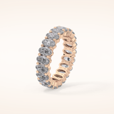 3.8 TCW Oval Shaped Moissanite Full Eternity Wedding Band