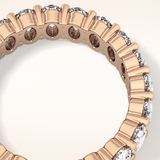3.8 TCW Oval Shaped Moissanite Full Eternity Wedding Band