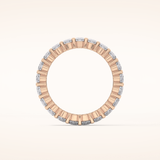3.8 TCW Oval Shaped Moissanite Full Eternity Wedding Band