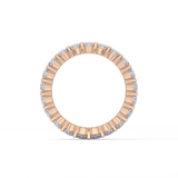 Full Eternity Wedding Band with 3.8 TCW Oval Cut Moissanite – Yellow, White, or Rose Gold