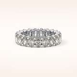 3.8 TCW Oval Shaped Moissanite Full Eternity Wedding Band