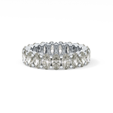 Full Eternity Wedding Band with 3.8 TCW Oval Cut Moissanite – Yellow, White, or Rose Gold