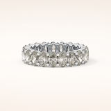 3.8 TCW Oval Shaped Moissanite Full Eternity Wedding Band
