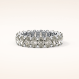 3.8 TCW Oval Shaped Moissanite Full Eternity Wedding Band