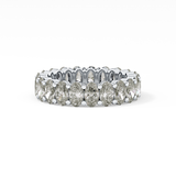 Full Eternity Wedding Band with 3.8 TCW Oval Cut Moissanite – Yellow, White, or Rose Gold
