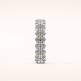 3.8 TCW Oval Shaped Moissanite Full Eternity Wedding Band