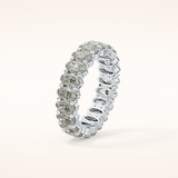 3.8 TCW Oval Shaped Moissanite Full Eternity Wedding Band
