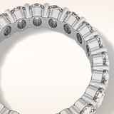 3.8 TCW Oval Shaped Moissanite Full Eternity Wedding Band