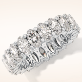 3.8 TCW Oval Shaped Moissanite Full Eternity Wedding Band