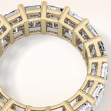10.23 TCW Emerald Shaped Moissanite Full Eternity Wedding Band