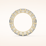 10.23 TCW Emerald Shaped Moissanite Full Eternity Wedding Band