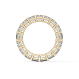 Full Eternity Wedding Band with 10.23 TCW Emerald Cut Moissanite – Yellow, White, or Rose Gold