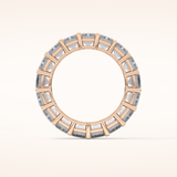 10.23 TCW Emerald Shaped Moissanite Full Eternity Wedding Band