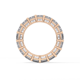 Full Eternity Wedding Band with 10.23 TCW Emerald Cut Moissanite – Yellow, White, or Rose Gold