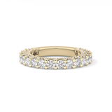 Half Eternity Wedding Band with 1.83 TCW Round Cut Moissanite – Yellow, White, or Rose Gold