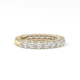 Half Eternity Wedding Band with 1.83 TCW Round Cut Moissanite – Yellow, White, or Rose Gold