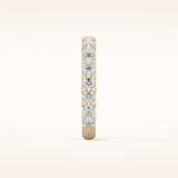 1.83 TCW Round Shaped Moissanite Half Eternity Wedding Band