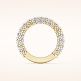 1.83 TCW Round Shaped Moissanite Half Eternity Wedding Band