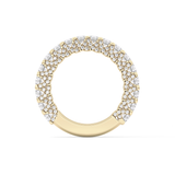 Half Eternity Wedding Band with 1.83 TCW Round Cut Moissanite – Yellow, White, or Rose Gold