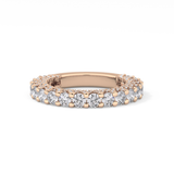 Half Eternity Wedding Band with 1.83 TCW Round Cut Moissanite – Yellow, White, or Rose Gold