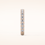 1.83 TCW Round Shaped Moissanite Half Eternity Wedding Band