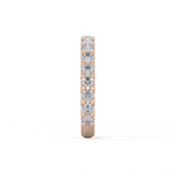 Half Eternity Wedding Band with 1.83 TCW Round Cut Moissanite – Yellow, White, or Rose Gold