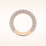 1.83 TCW Round Shaped Moissanite Half Eternity Wedding Band