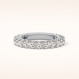 1.83 TCW Round Shaped Moissanite Half Eternity Wedding Band