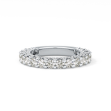 Half Eternity Wedding Band with 1.83 TCW Round Cut Moissanite – Yellow, White, or Rose Gold